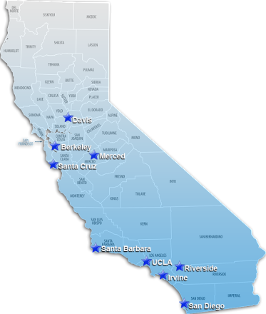 University of California Map